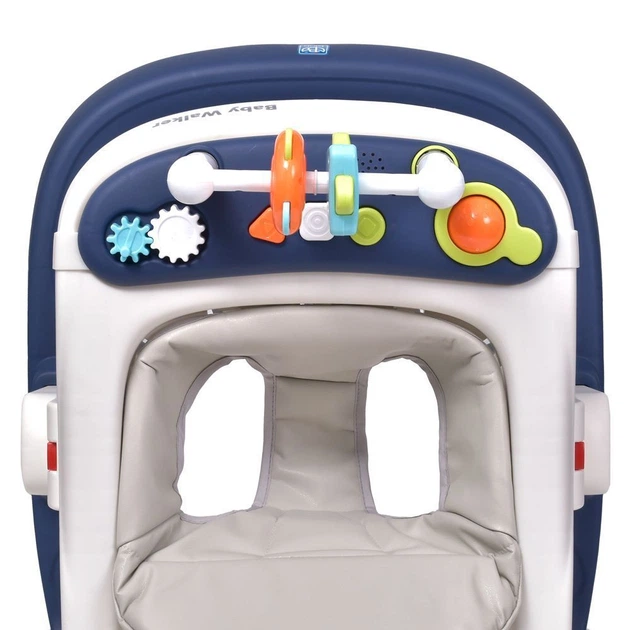 Ходунки M 5032L-4 Bambi Синий, музыка, свет, стопор, силиконовые колёса 4шт, 2 полипроп. колеса, кож.сидение (6903317628025) - Фото 4 Ходунки M 5032L-4 Bambi Синий, музыка, свет, стопор, силиконовые колёса 4шт, 2 полипроп. колеса, кож.сидение (6903317628025) - изображение 4