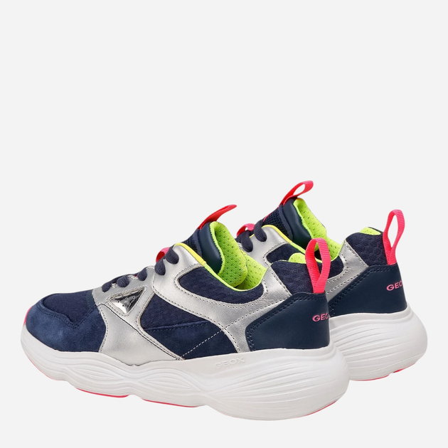 Buty sportowe młodzieżowe dziewczęce z białą podeszwą Geox J04CNB01422-C0673 39 Granatowe (8050036035196) - obraz 4