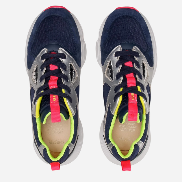 Buty sportowe młodzieżowe dziewczęce z białą podeszwą Geox J04CNB01422-C0673 37 Granatowe (8050036035172) - obraz 5