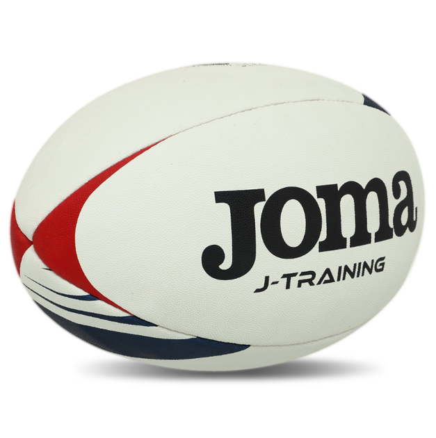 М'яч для регбі ручне зшивання Joma J-TRAINING 400679-206 (гума, поліестер, бавовна, №5, біло-синьо-червоний) - Фото 4 М'яч для регбі ручне зшивання Joma J-TRAINING 400679-206 (гума, поліестер, бавовна, №5, біло-синьо-червоний) - изображение 4