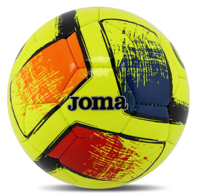 М'яч футбольний Joma DALI II 400649-061-T5 №5 PU помаранчевий-синій-червоний - Фото 4 М'яч футбольний Joma DALI II 400649-061-T5 №5 PU помаранчевий-синій-червоний - зображення 4