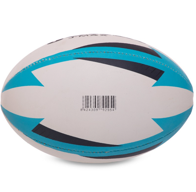 М'яч для регбі ручне зшивання Joma J-MAX 400680-209 (гума, поліестер, бавовна, №3, біло-жовто-синій) - изображение 6