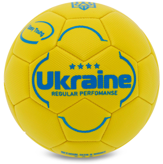 М'яч футбольний №3 PU матовий машинне прошиття UKRAINE International Standart FB-9308 (№3, жовтий) - Фото 3 М'яч футбольний №3 PU матовий машинне прошиття UKRAINE International Standart FB-9308 (№3, жовтий) - изображение 3