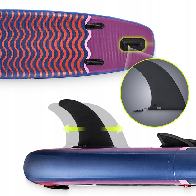 Надувна SUP дошка TSUNAMI 350 см з веслом Wave (P-5907739314246) - зображення 4