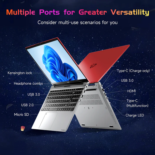 Ноутбук NIMO YoungBook N151 Intel N100/16/512 Red - изображение 5
