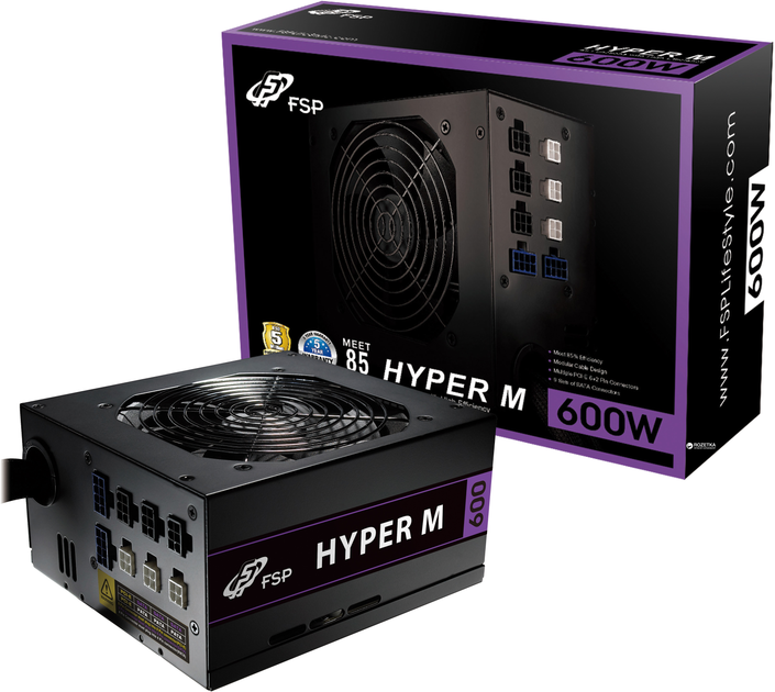 Блок питания FSP Hyper M 600 85 PLUS 600W (MF600MS) – фото, отзывы ...