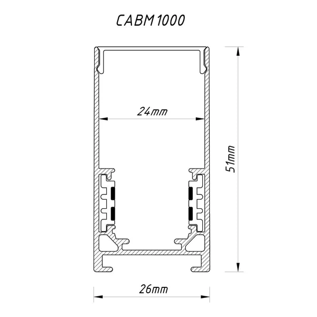 Шинопровод Feron CABM1000 черный накладной 2м - изображение 2