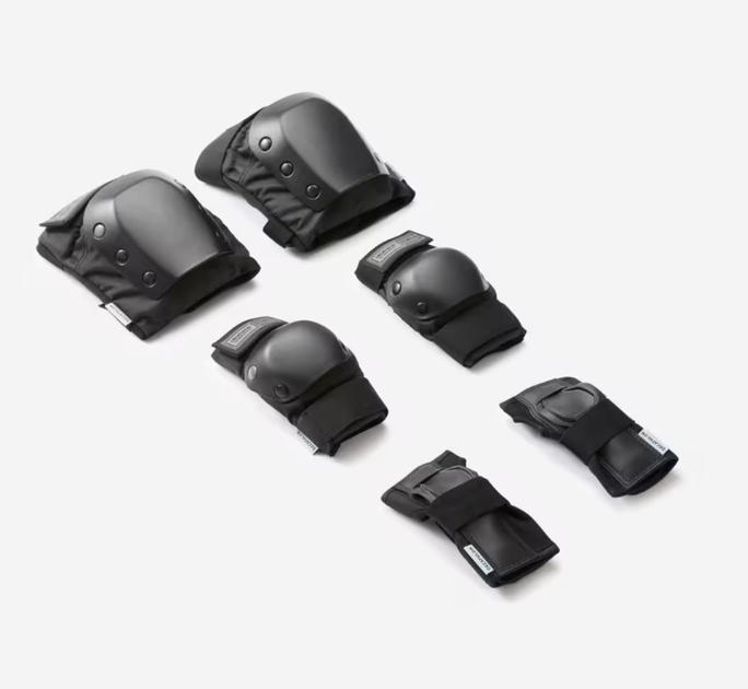 Дитячий Комплект Захисту OXELO Kids Pad 500 (XXS) із 3 Елементів Чорний - зображення 7