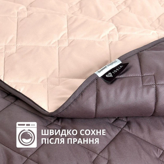 Покрывало Стиль Cube TM IDEIA 140х210 см шоколад/беж (8-32403*002) - изображение 7