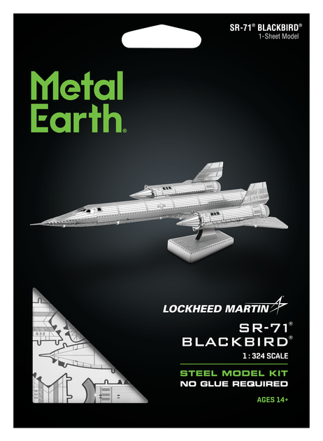Металлический 3D конструктор "Самолет SR71 Blackbird", Metal Earth, MMS062 - изображение 7