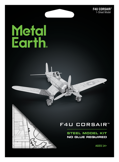 Металевий 3D конструктор "Літак F4U Corsair" - Фото 7 Металевий 3D конструктор "Літак F4U Corsair" - зображення 7