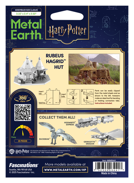 Металлический 3D конструктор "Хижина Хагрида Harry Potter", Metal Earth, MMS441 - изображение 7
