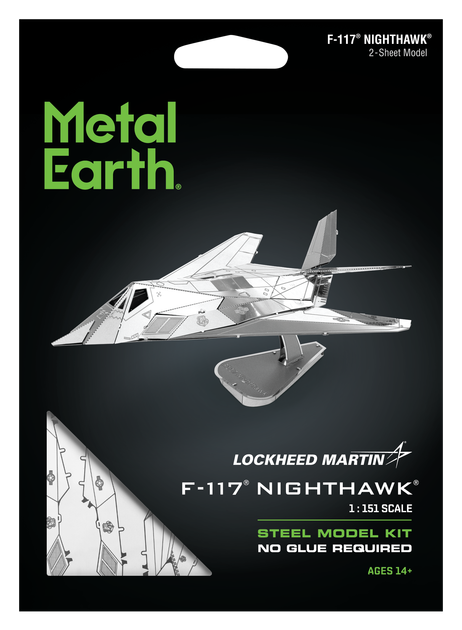Металлический 3D конструктор "Локхид F-117 "Найтхок"", Metal Earth, MMS164 - изображение 7