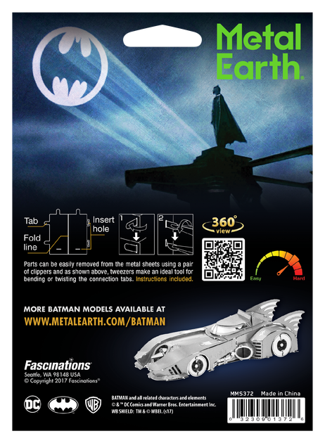 Металлический 3D конструктор "Автомобиль Batman 1989 Batmobile" - Фото 8 Металлический 3D конструктор "Автомобиль Batman 1989 Batmobile" - изображение 8