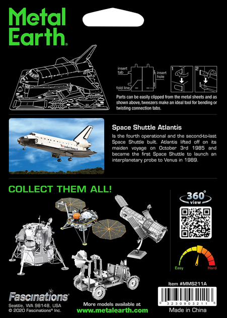 Металевий 3D конструктор "Space Shuttle Atlantis" - Фото 8 Металевий 3D конструктор "Space Shuttle Atlantis" - зображення 8