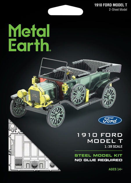 Металлический 3D конструктор "1910 Ford Model T", Metal Earth, MMS196 - Фото 7 Металлический 3D конструктор "1910 Ford Model T", Metal Earth, MMS196 - изображение 7