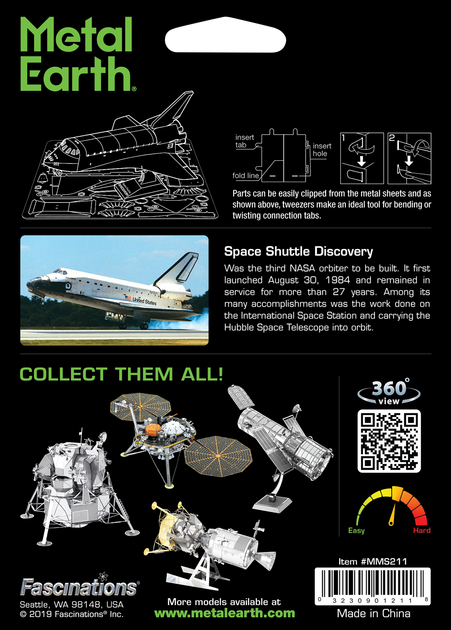 Металевий 3D конструктор "Space Shuttle Discovery" - зображення 8