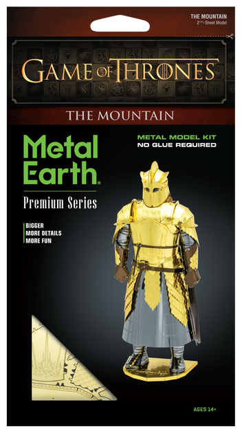 Металлический 3D конструктор "Game of Thrones - The Mountain", Metal Earth, ICX123 - Фото 7 Металлический 3D конструктор "Game of Thrones - The Mountain", Metal Earth, ICX123 - изображение 7