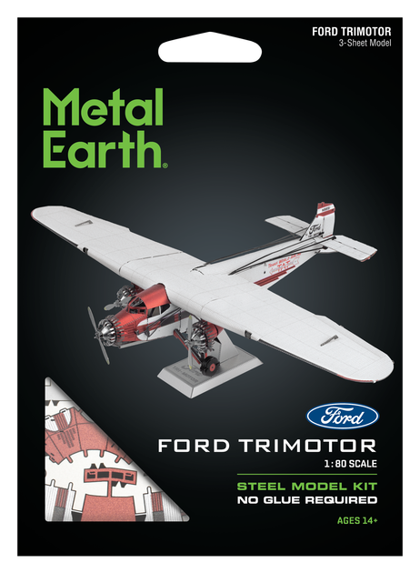 Металевий 3D конструктор "Літак Ford Trimotor" - Фото 7 Металевий 3D конструктор "Літак Ford Trimotor" - зображення 7