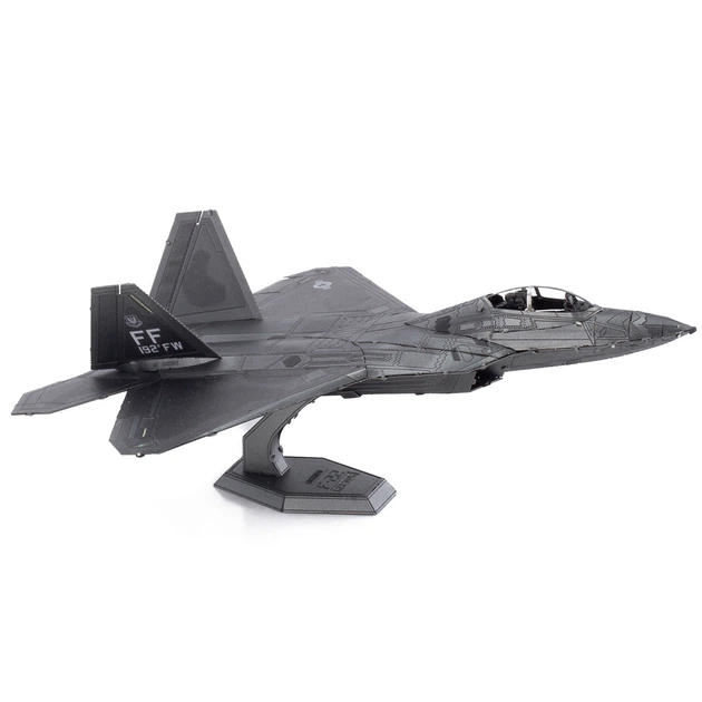 Металевий 3D конструктор "Американський винищувач F-22 Raptor" - Фото 6 Металевий 3D конструктор "Американський винищувач F-22 Raptor" - зображення 6