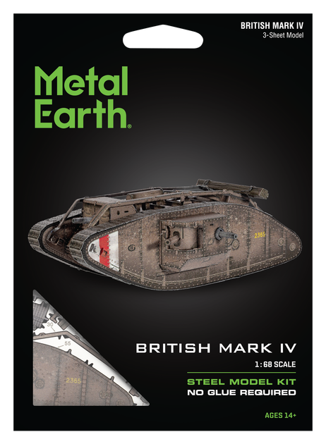 Металевий 3D конструктор "Британський танк Mark IV" - Фото 7 Металевий 3D конструктор "Британський танк Mark IV" - зображення 7