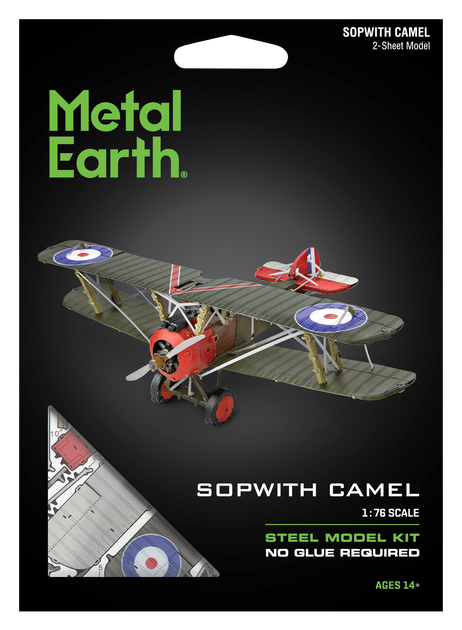Металлический 3D конструктор "Британский истребитель Sopwith Camel", Metal Earth, ME1023 - Фото 7 Металлический 3D конструктор "Британский истребитель Sopwith Camel", Metal Earth, ME1023 - изображение 7