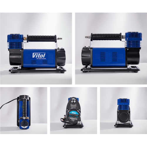 Компресор "ViTOL" K-71 "OFF ROAD MASTER" 150psi/50Amp/160л/шланг 7,5м з дефлятором/клеми - зображення 7