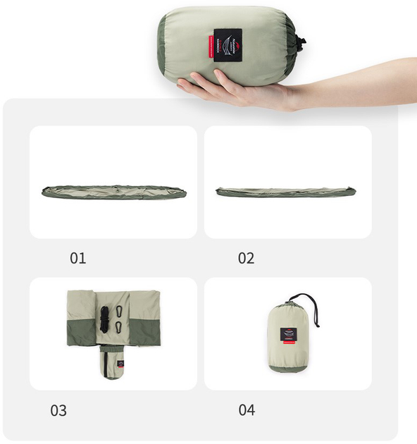 Гамак одинарний Naturehike NH21DC011 Оливковий (6927595713600) - зображення 3