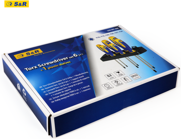 Набор отверток S&R TX10-30 S2 6шт + полочка (250681206) - изображение 12