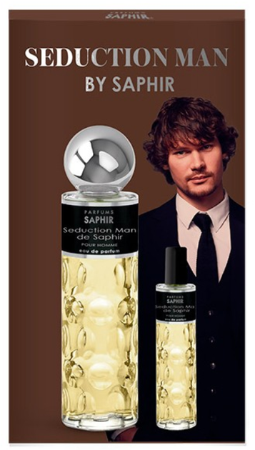 Набір для чоловіків Saphir Parfums Seduction Парфумована вода 200 мл + Парфумована вода 30 мл (8424730034036) - зображення 1