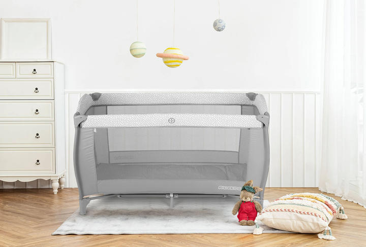 Дорожнє ліжечко Ricokids RK-242 сіре (5903890606268) - зображення 9