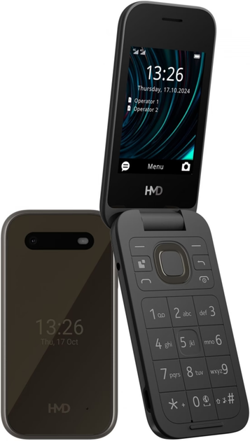 Мобильный телефон HMD 2660 4G Flip DS Cosy Black UA - Фото 1 Мобильный телефон HMD 2660 4G Flip DS Cosy Black UA - изображение 1