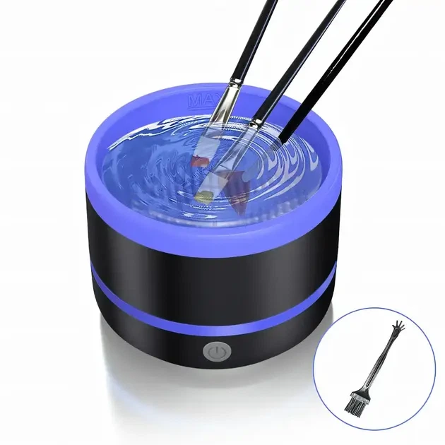 Электрический очиститель кистей для макияжа KAMATION LY-609 сапфировый синий 10х10х7,4 см - Фото 1 Электрический очиститель кистей для макияжа KAMATION LY-609 сапфировый синий 10х10х7,4 см - изображение 1