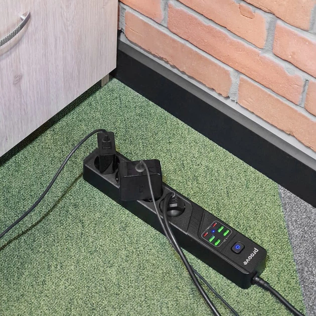 Мережевий фільтр Proove Power Strip P-04 4 розетки 4xUSB-A 2xUSB-C 2 м Black (396840001) - зображення 8