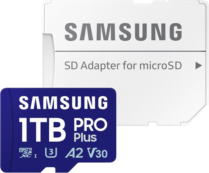 Карта пам'яті Samsung Pro Plus 2024 microSDXD 1TB Class 10 UHS-I U3 V30 A2 + SD адаптер (MB-MD1T0SA/EU) - зображення 4