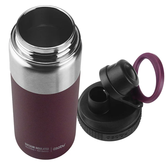 Butelka na wodę Asobu Alpine Flask TMF6 Burgundy 530 ml (842591039904)  - obraz 3