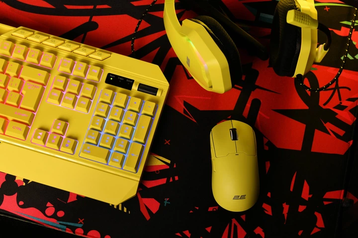 2E Gaming Миша MG355 WL, RGB, USB-A/WL, жовтий - изображение 5