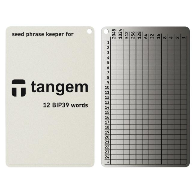Мнемонический планшет Lapua Dev Seed phrase keeper 24+1 BIP39 for Tangem (LT24+1BIP39) - изображение 1