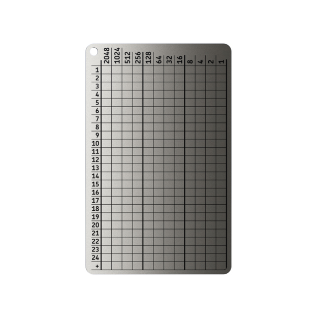 Мнемонический планшет Lapua Dev Seed phrase keeper 24+1 BIP39 for Tangem (LT24+1BIP39) - изображение 2