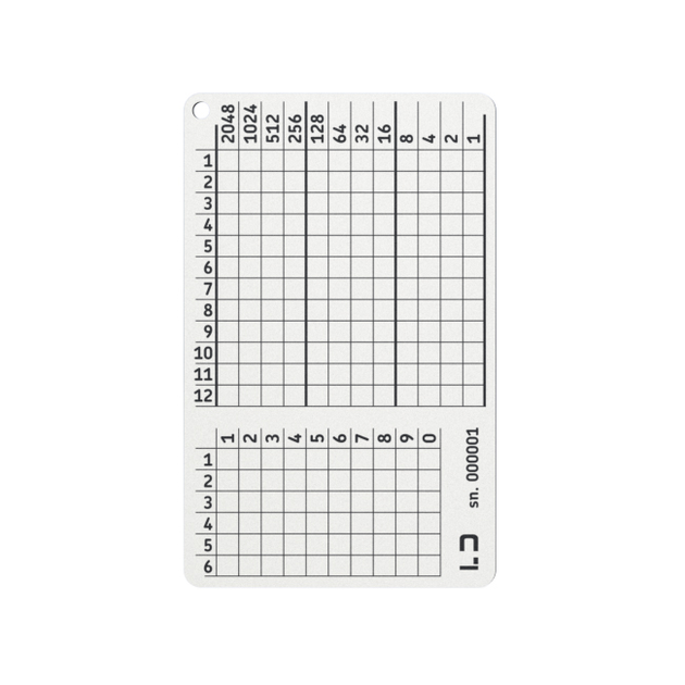 Мнемонический планшет Lapua Dev Seed phrase keeper 12 BIP39 + 6 PIN for Ledger (LL12+6pinBIP39) - изображение 2