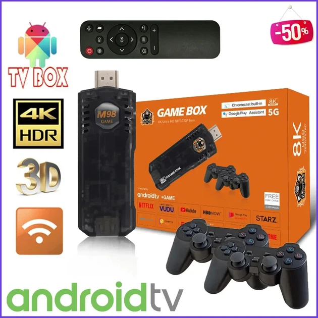 Ігрова ТВ приставка Game Box X8 з підтримкою 8K 5G з двома джойстиками 64 ГБ Smart TV - Фото 7 Ігрова ТВ приставка Game Box X8 з підтримкою 8K 5G з двома джойстиками 64 ГБ Smart TV - зображення 7