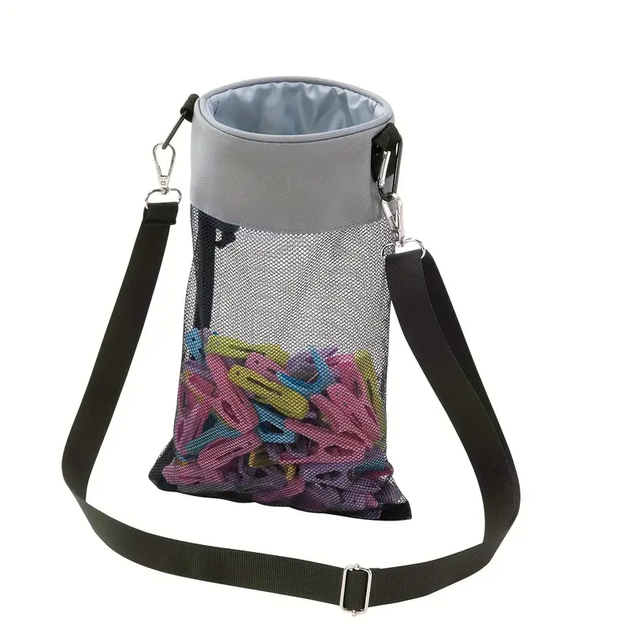 Сумка для прищепок 11.8х7.9 см Серая (PEGBAG-GREY) - Фото 1 Сумка для прищепок 11.8х7.9 см Серая (PEGBAG-GREY) - изображение 1