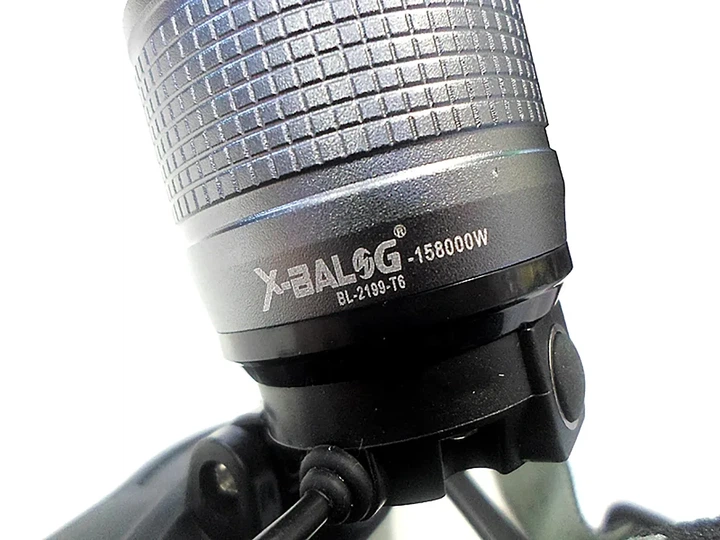 Ліхтар налобний Bailong 2x18650 BL-2199-T6 світлодіодний анодований алюміній 1200 лм 700 м ZOOM - зображення 4
