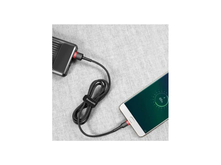 Кабель BASEUS Cafule Cable USB For Micro 2.4A 2M Red+Black (CAMKLF-C91) - изображение 4