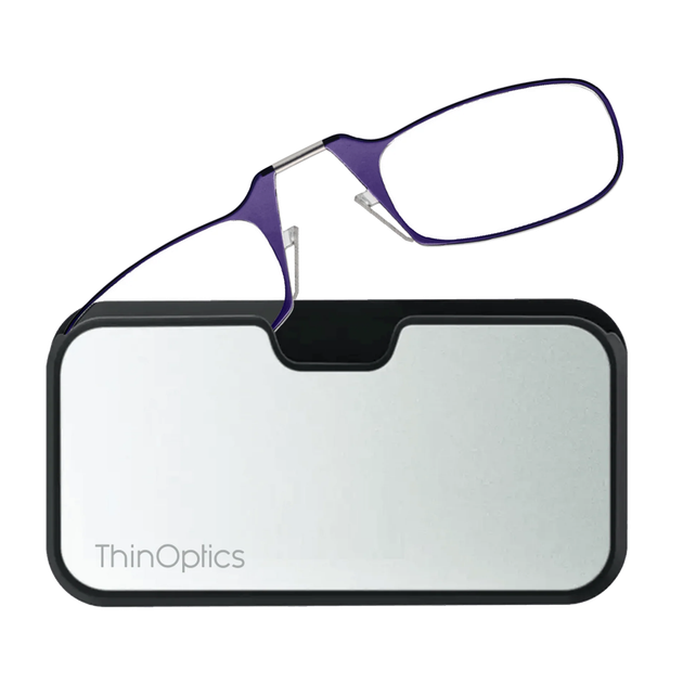Очки для чтения Thinoptics 2.00 фиолетовые / Чехол универсальный метал (2.0PURMUP ) - изображение 2