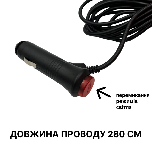 Автомобильный Led ДХО стробоскоп мигалка красного цвета 12-24 вольта на крышу авто с магнитами 12 СМ - изображение 5