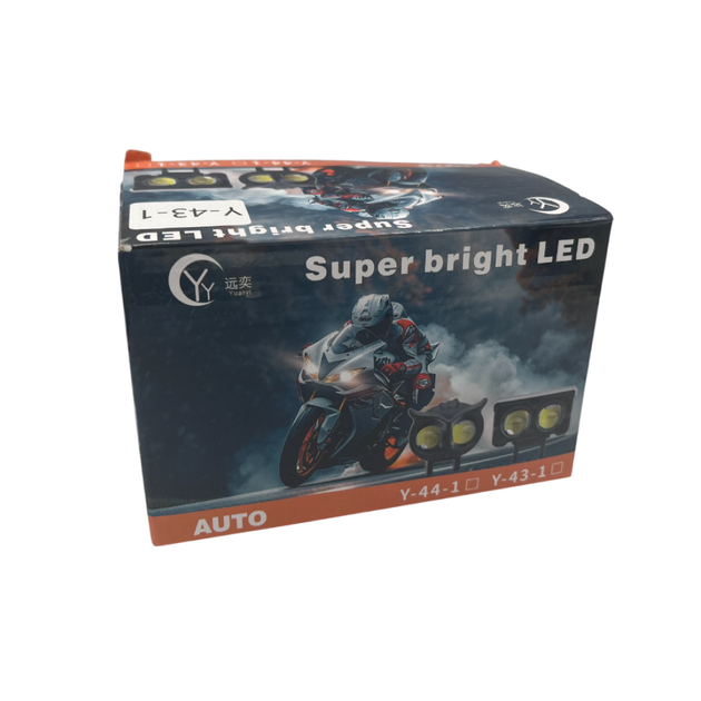 Led дополнительная Mini фара/линза на авто, мотоцикл, мопед, с функцией белого и жёлтого цвета R25 (2шт) - изображение 8