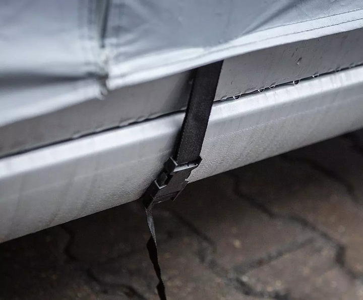 Pokrowiec samochodowy NEO Tools dwuwarstwowy wodoodporny XL 10-475 Silver (5907558473940)   - obraz 10
