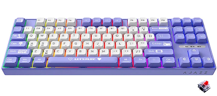 あー専用ページ Клавіатура White Wireless/Bluetooth/USB Plus AF98 Ajazz бездротова 帽子