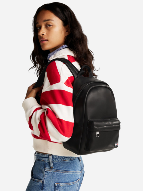 Plecak damski miejski 8L Tommy Hilfiger AW0AW17357-BDS Czarny (8720638197805) - obraz 2